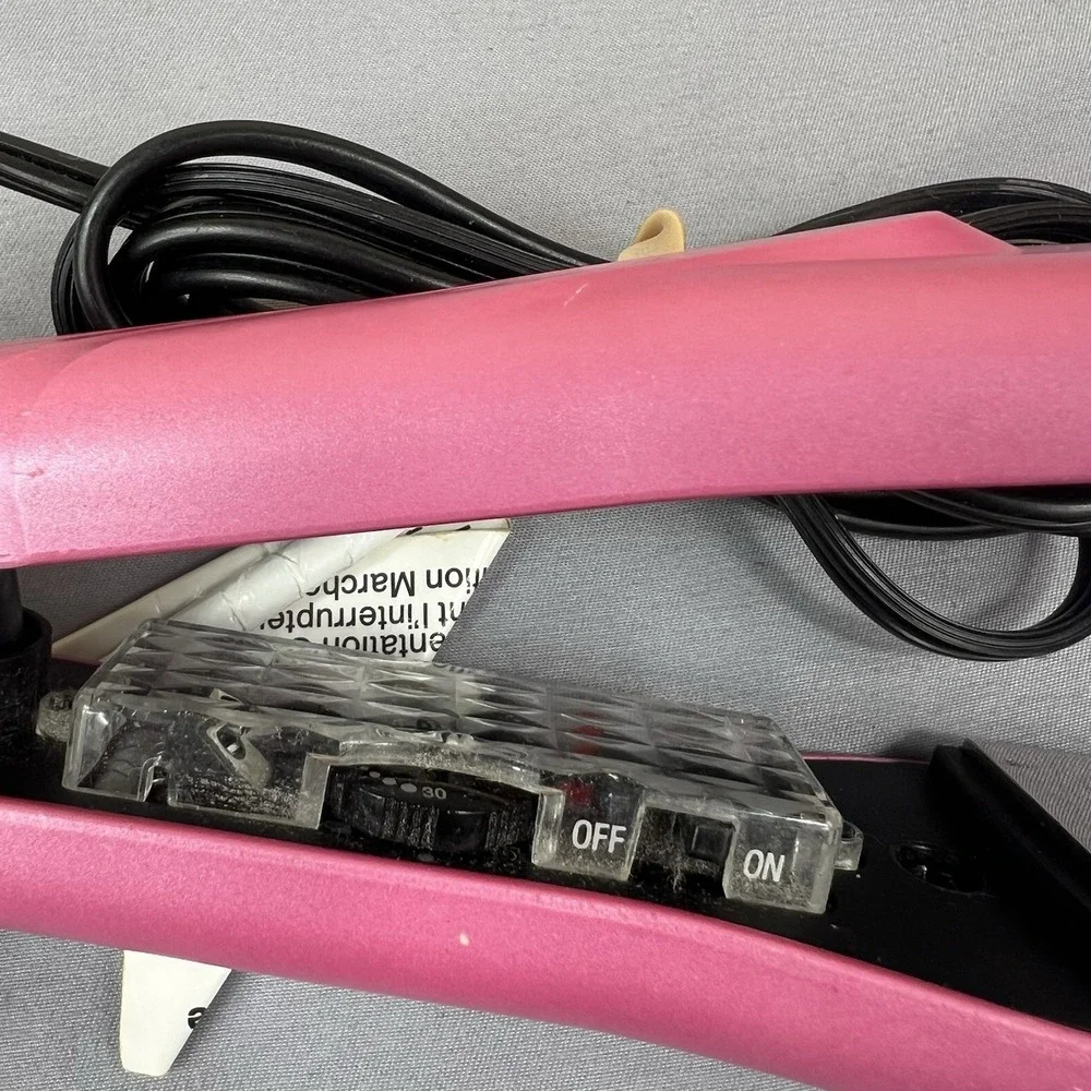 Revlon Titanium Hair Straightener RVST2031 Pink Adjustable Heat Tested